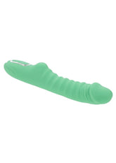 Evolved Full Throttle Rechargeable Warming Vibrator Silicone Mint Green